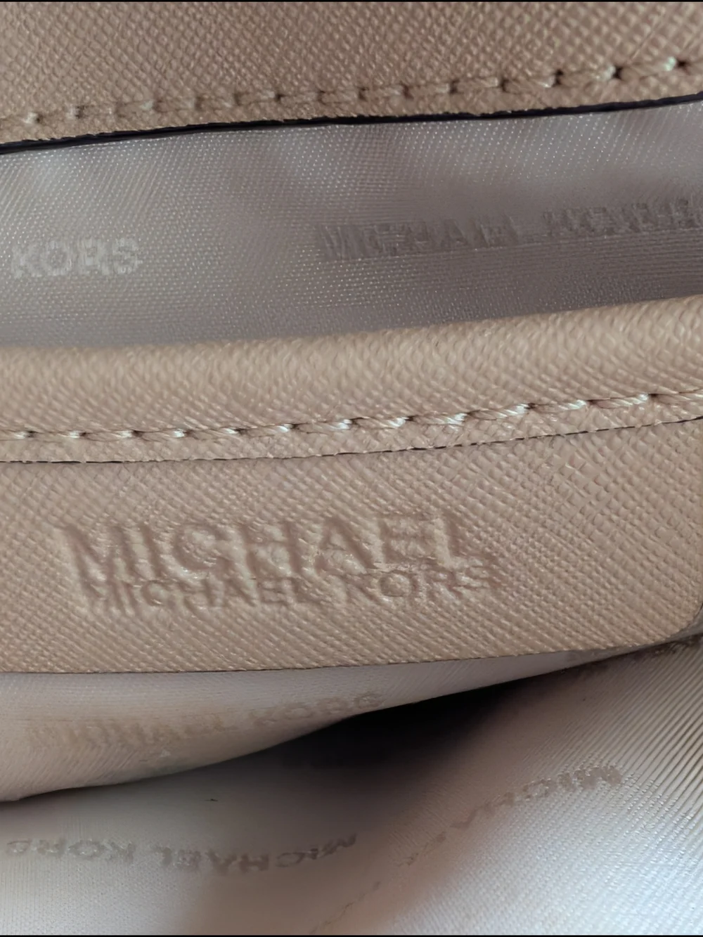 Michael Kors Savannah Medium Saffiano Leather Satchel Bag-Nude Pink